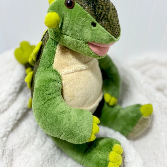 Build-A-Bear 16" Green Dinosaur Plush Spiked Green & Yellow Dino, Stuffed Animal - Picture 6 of 6